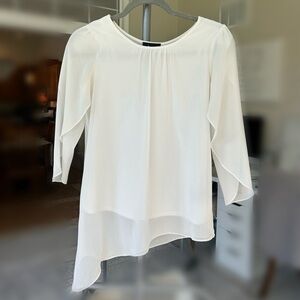 white asymmetrical top